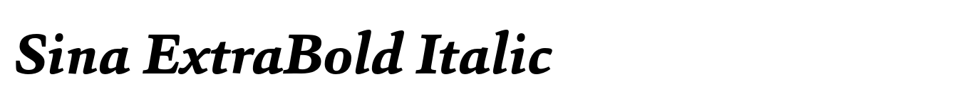 Sina ExtraBold Italic